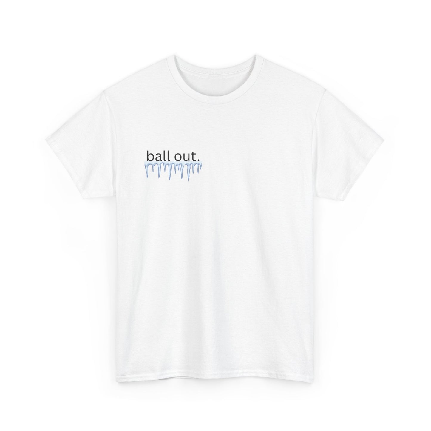 ball out "south beach" black tee/ball out "ice" white tee