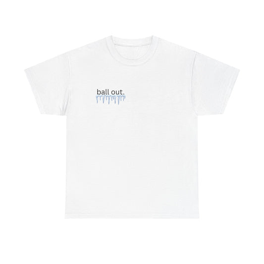ball out "south beach" black tee/ball out "ice" white tee